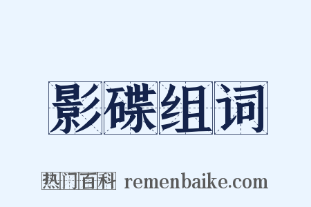 影碟组词是什么意思的图片